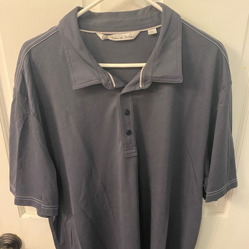 Travis Mathew Men’s Golf Shirt. Deep Blue-ish Gray. NWOT. XXL